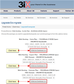 Upgrading your web hosting account