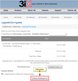 Upgrading your web hosting account